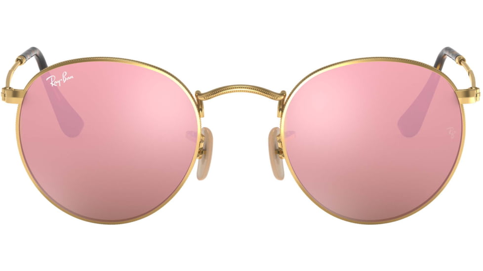 Ray-Ban ROUND METAL RB3447N Sunglasses 001/Z2-50 - Shiny Gold Frame, Copper Flash Lenses