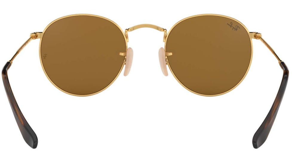 Ray-Ban ROUND METAL RB3447N Sunglasses 001/Z2-50 - Shiny Gold Frame, Copper Flash Lenses