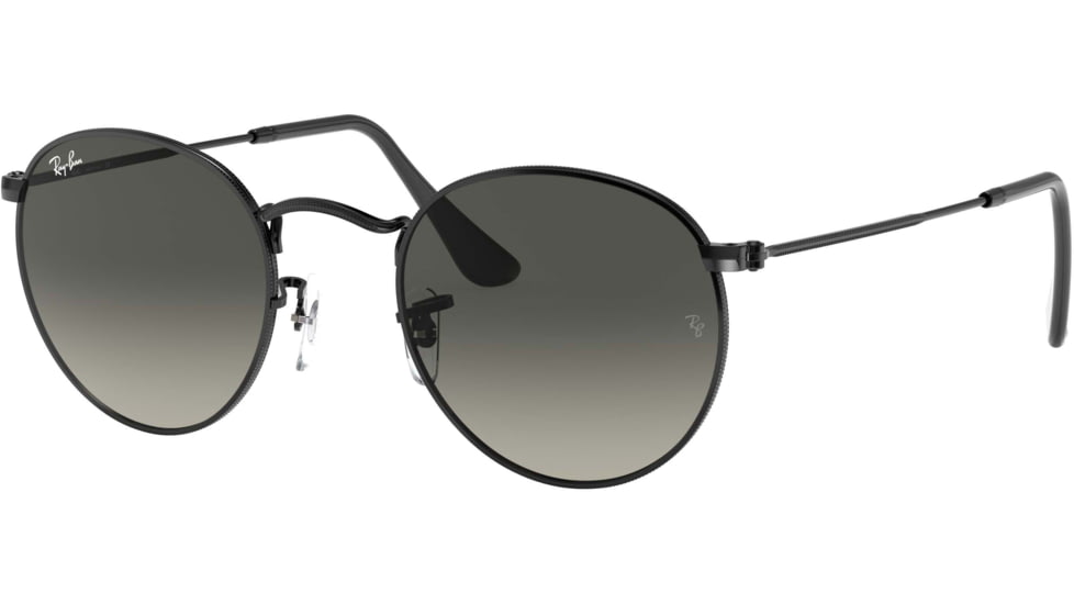 Ray-Ban ROUND METAL RB3447N Sunglasses 002/71-53 - Black Frame, Gray Green Lenses