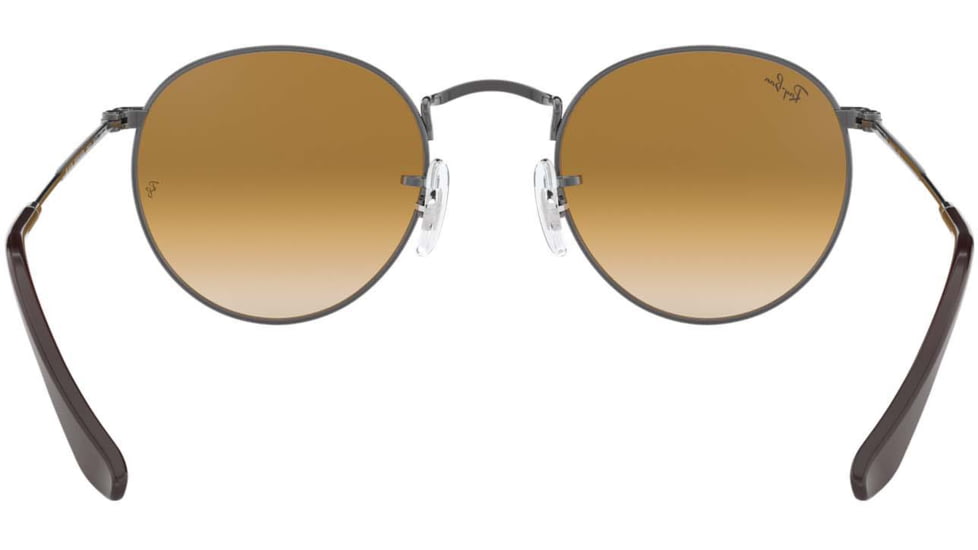 Ray-Ban ROUND METAL RB3447N Sunglasses 004/51-50 - Gunmetal Frame, Crystal Brown Gradient Lenses