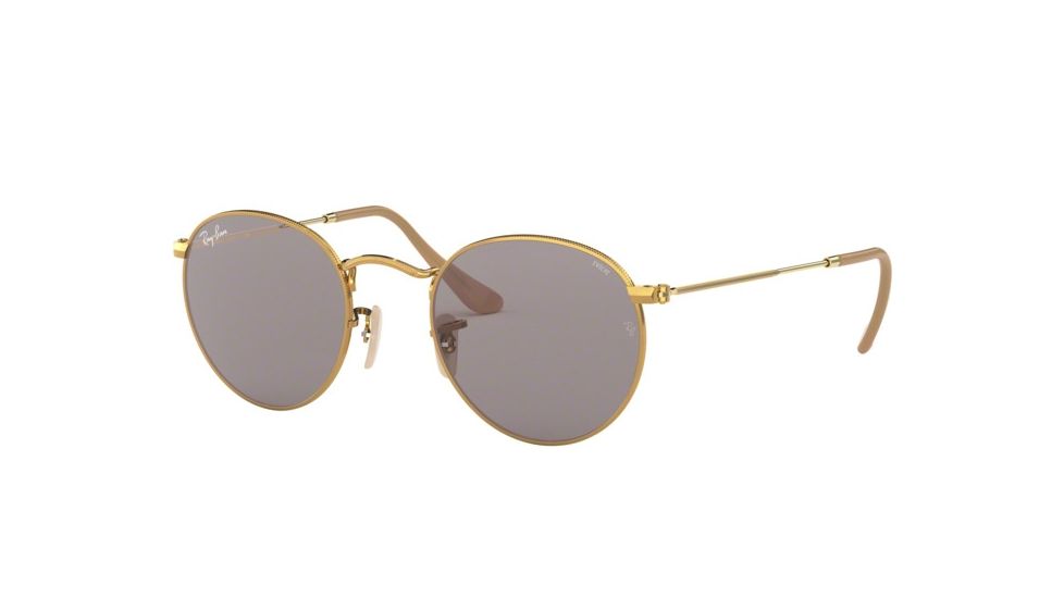 Ray-Ban RB3447 Bifocal Prescription Sunglasses, 53mm, Gold, RB3447-9064V8-53-BI