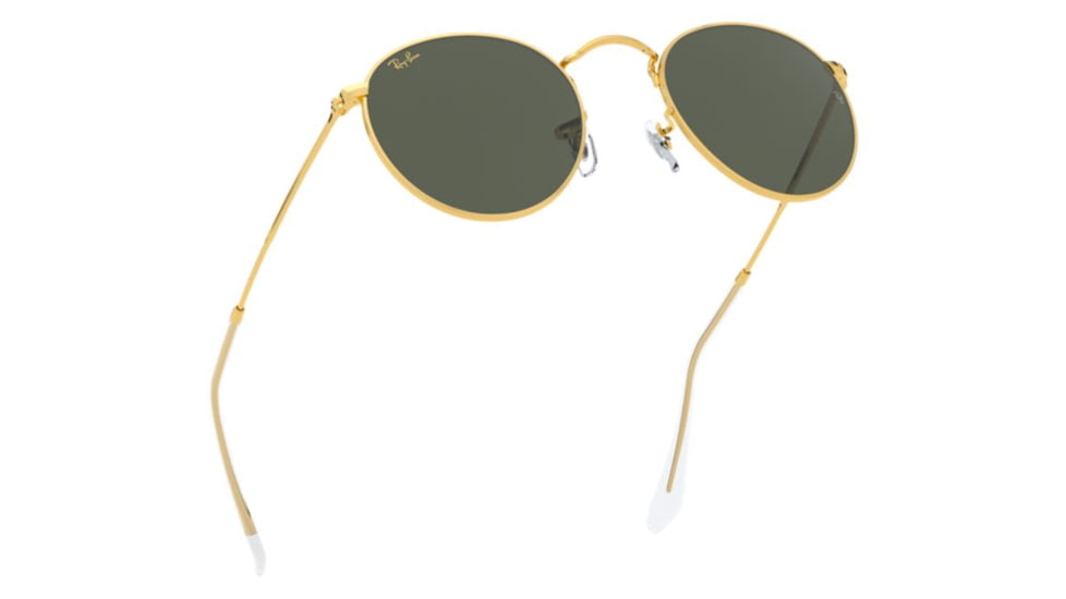 Ray-Ban Round Metal Sunglasses - Men's, Gold Frame, Green 50 mm Lenses, RB3447-919631-50
