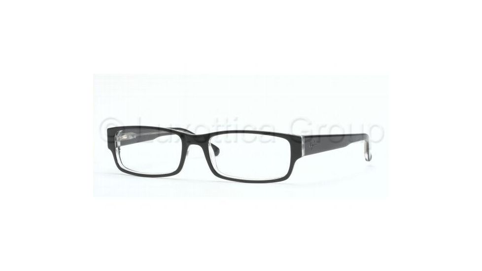 Ray-Ban RX5069 SV Prescription Eyeglasses - Top Black On Transparent Frame / 51 mm Prescription Lenses, 2034-5117