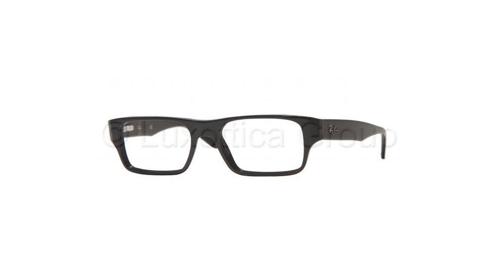 Ray-Ban RX 5122 Eyeglasses Styles - Shiny Black Frame w/Non-Rx 52 mm Diameter Lenses, 2000-5217