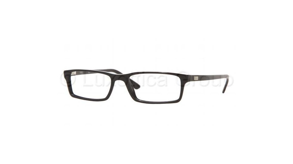 Ray Ban RX 5123 Eyeglasses, Shiny Black Frame w/Non Rx 52 mm Diameter Lenses, 2000 5216