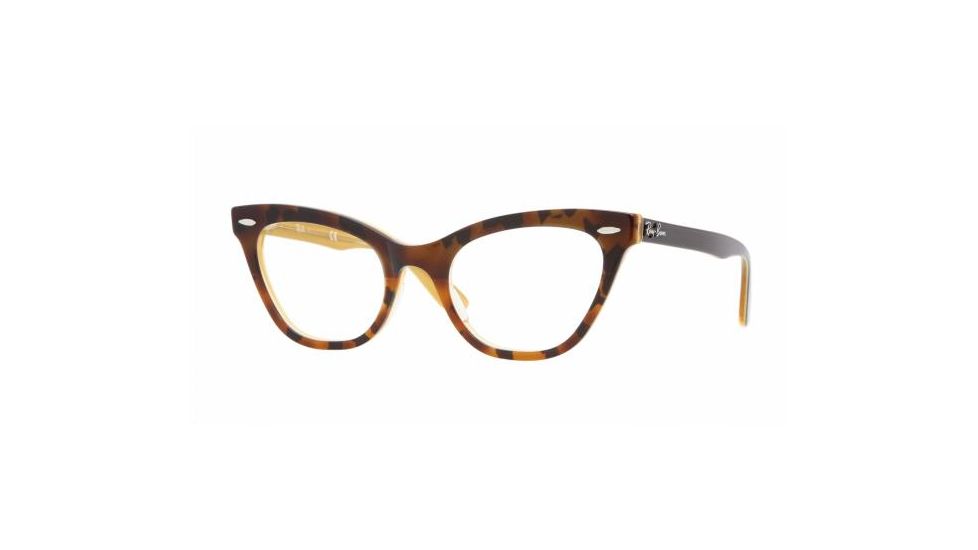 Ray-Ban RX 5226 Eyeglasses Styles - Brown Grad Light Havana Frame w/Non-Rx 49 mm Diameter Lenses, 5033-4920