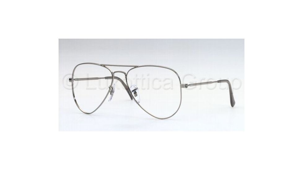 Ray-Ban RX 6049 Eyeglasses Styles - Gunmetal Frame w/Non-Rx 55 mm Diameter Lenses, 2502-5514