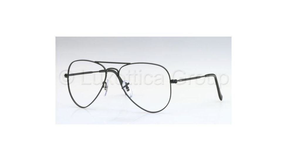 Ray-Ban RX 6049 Eyeglasses Styles - Matte Black Frame w/Non-Rx 55 mm Diameter Lenses, 2503-5514