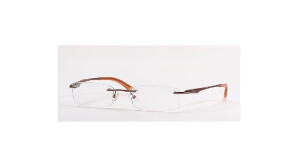 Ray-Ban RX 6113 Eyeglasses Styles - Light Brown Gloss Frame w/Non-Rx 50 mm Diameter Lenses, 2531-5018