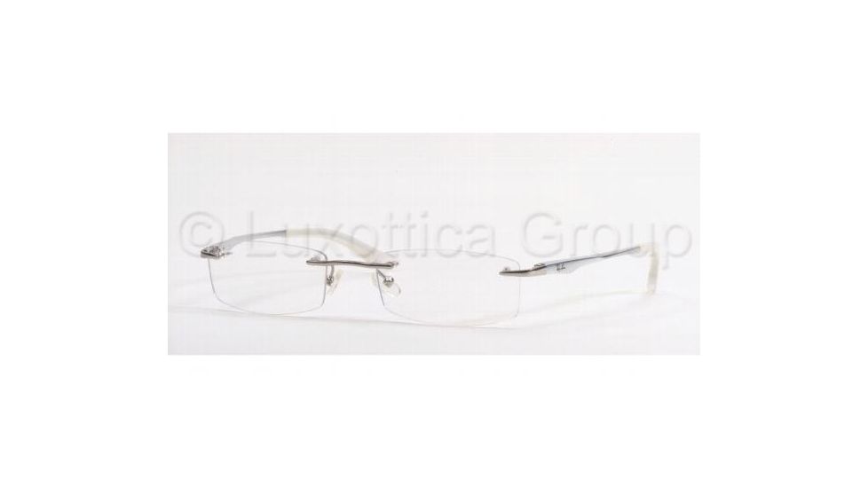 Ray-Ban RX 6113 Eyeglasses Styles - Silver Frame w/Non-Rx 50 mm Diameter Lenses, 2501-5018