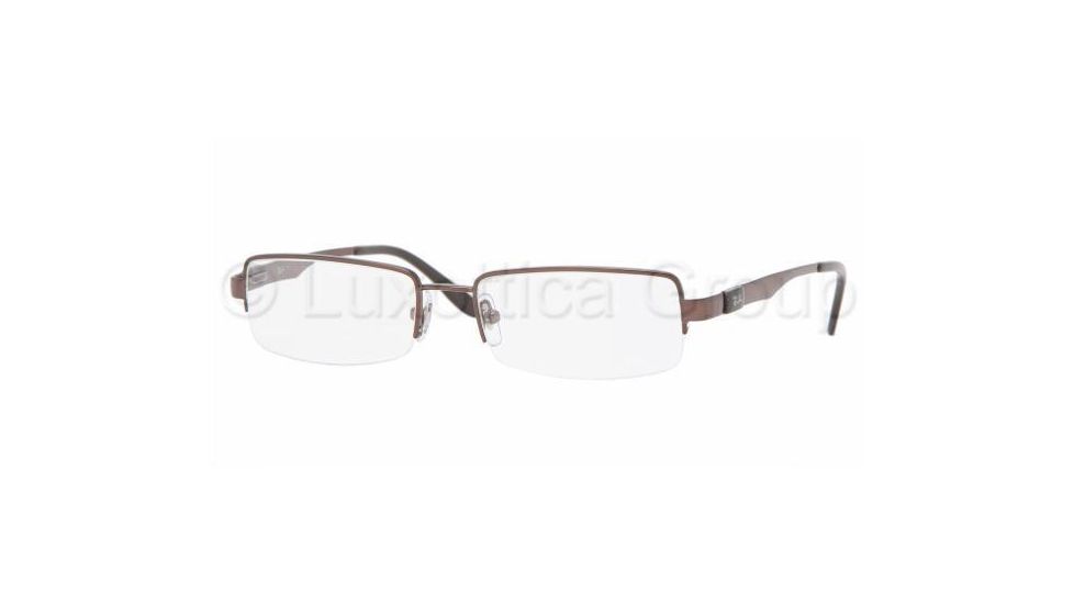 Ray-Ban RX 6156 Eyeglasses Styles - Brown Frame w/Non-Rx 50 mm Diameter Lenses, 2511-5017