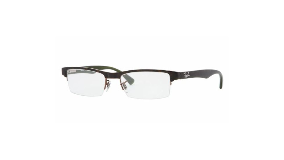 Ray-Ban RX7012 SV Prescription Eyeglasses - Top Havana On Green Frame / 51 mm Prescription Lenses, 2489-5117