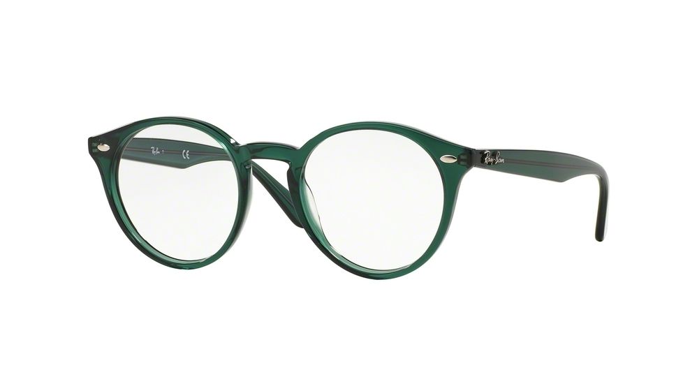 Ray-Ban RX2180V Eyeglass Frames 5495-49 - Trasparent Green Frame