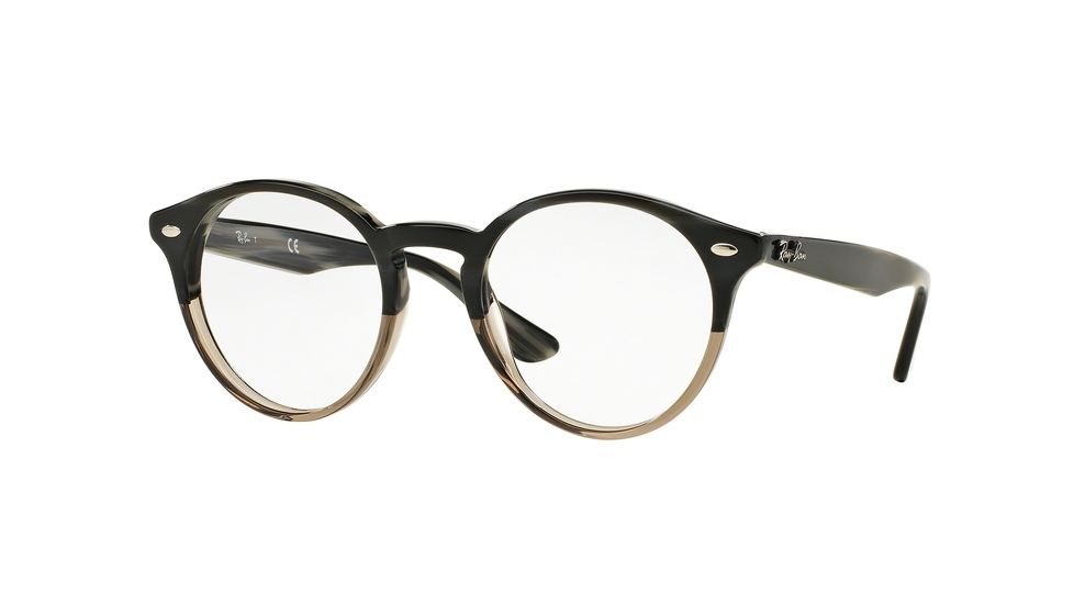 Ray-Ban RX2180V Eyeglass Frames 5540-47 - Grey Horn Grad Trasp Grey Frame