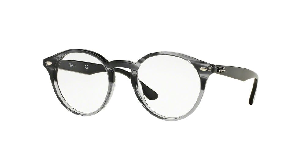 Ray-Ban RX2180V Eyeglass Frames 5571-49 - Gradient Striped Grey Frame