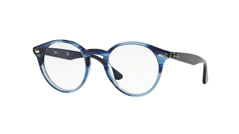 Ray-Ban RX2180V Eyeglass Frames 5572-49 - Gradient Striped Blue Frame