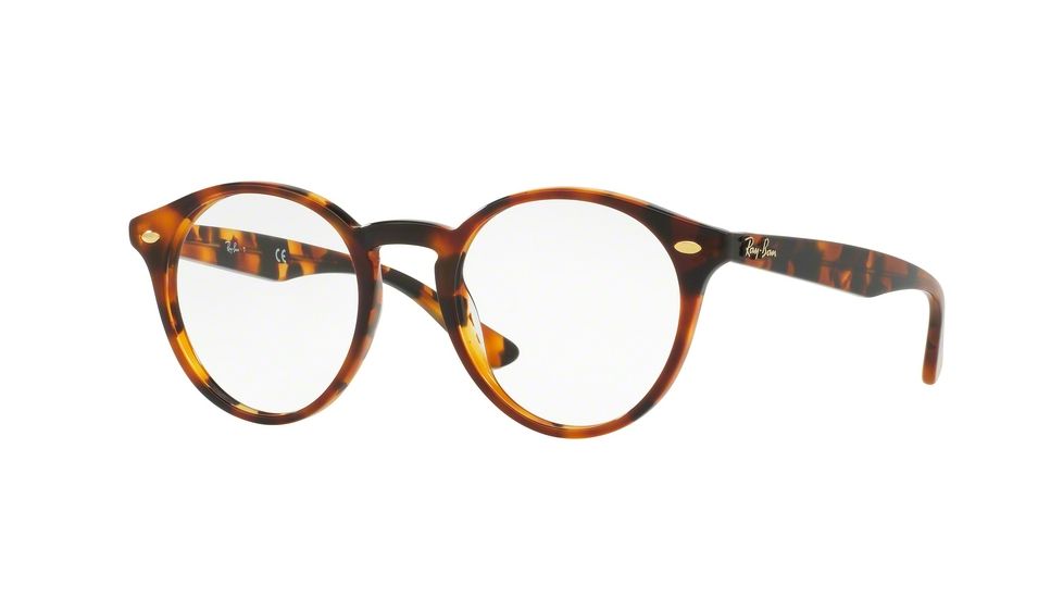 Ray-Ban RX2180V Eyeglass Frames 5675-49 - Top Havana Brown On Havana Yel Frame