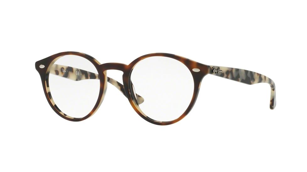 Ray-Ban RX2180V Eyeglass Frames 5676-49 - Top Brown Havana On Avana Beig Frame