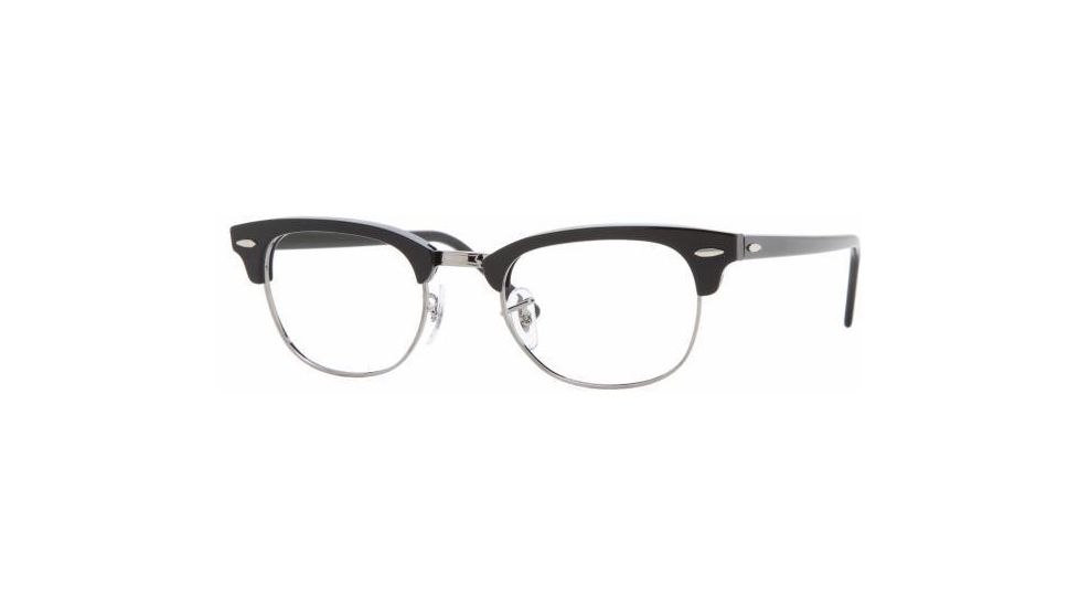 Ray-Ban RX5154 Progressive Eyeglasses - Shiny Black Demo Lens Frame / 49 mm Prescription Lenses, 2000-4921