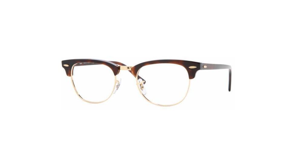 Ray-Ban RX5154 Progressive Eyeglasses - Red Havana Demo Lens Frame / 49 mm Prescription Lenses, 2372-4921
