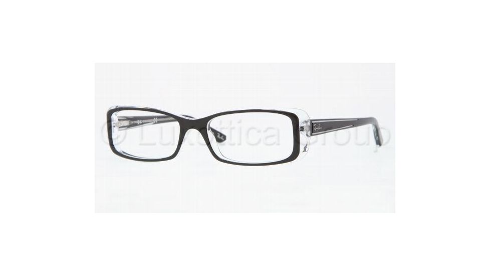 Ray-Ban RX5243 Progressive Prescription Eyeglasses 2034-4816 - Top Black On Transpare 