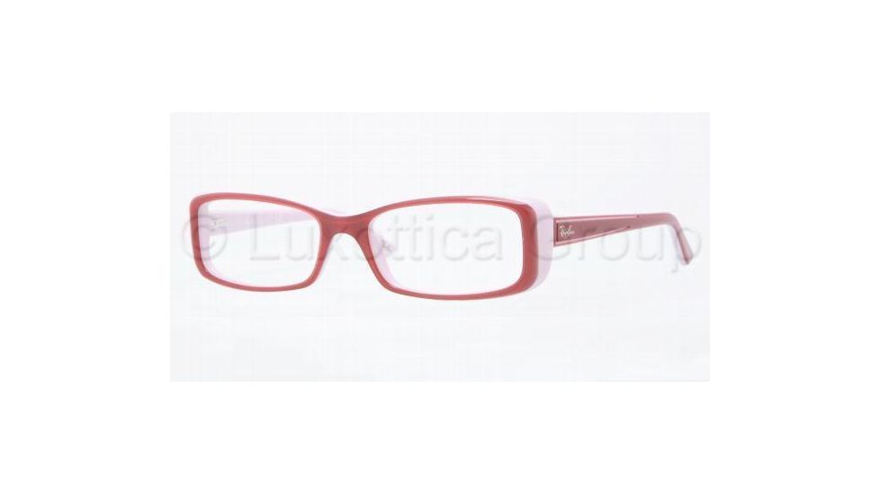 Ray-Ban RX5243 Progressive Prescription Eyeglasses 5087-4816 - Top Fuxia Transp On Pi 