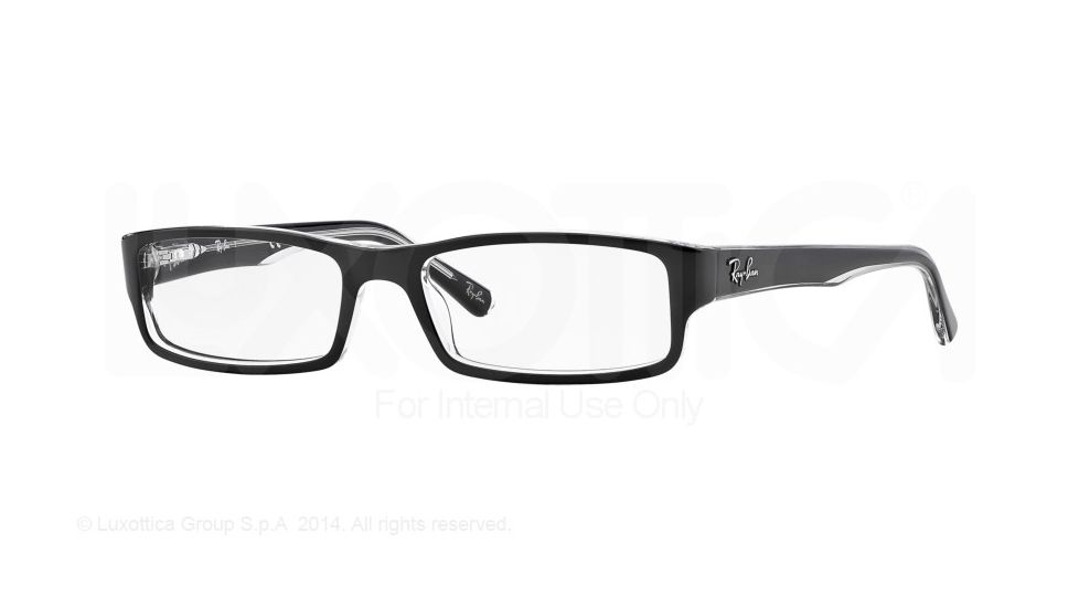 Ray-Ban RX5246 Eyeglass Frames 2034-50 - Top Black On Transparent Frame