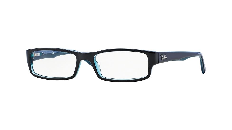 Ray-Ban RX5246 Eyeglass Frames 5092-52 - Black/grey/turquoise Frame