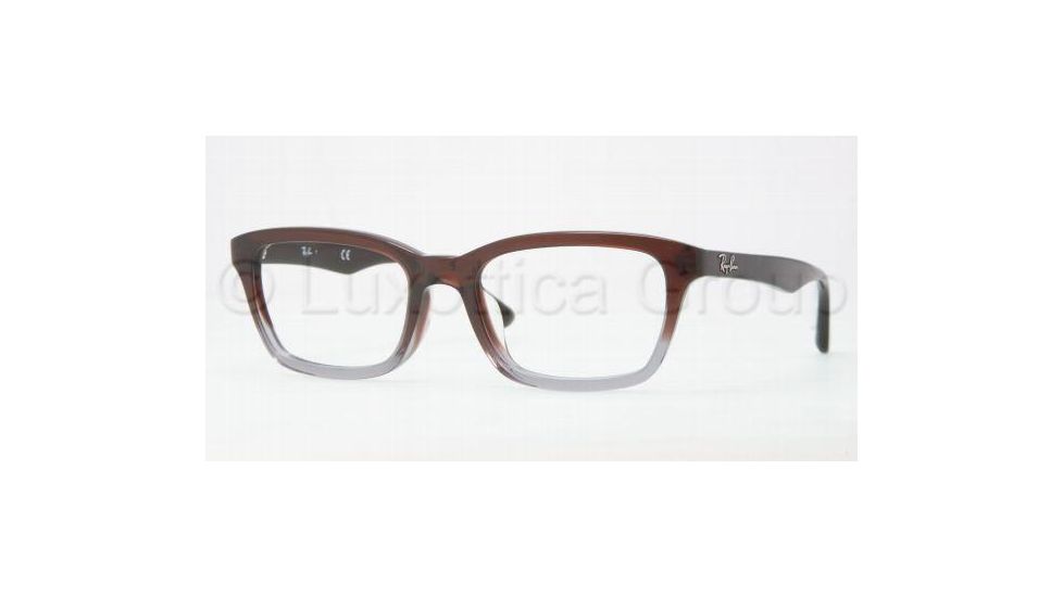 Ray-Ban RX5267F Single Vision Prescription Eyeglasses 5055-5319 - Brown Gradient / Grey Frame, Demo Lens Lenses