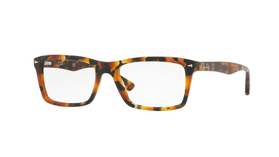 Ray-Ban RX5287 Single Vision Prescription Eyeglasses 5712-52 - Havana Brown/grey Frame