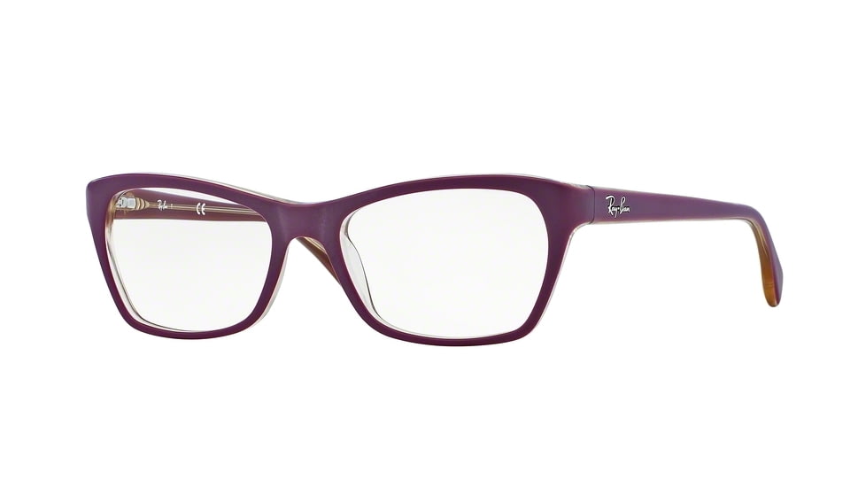 Ray-Ban RX5298 Single Vision Prescription Eyeglasses 5390-53 - Top Matte Marc On Trasp Yellow Frame
