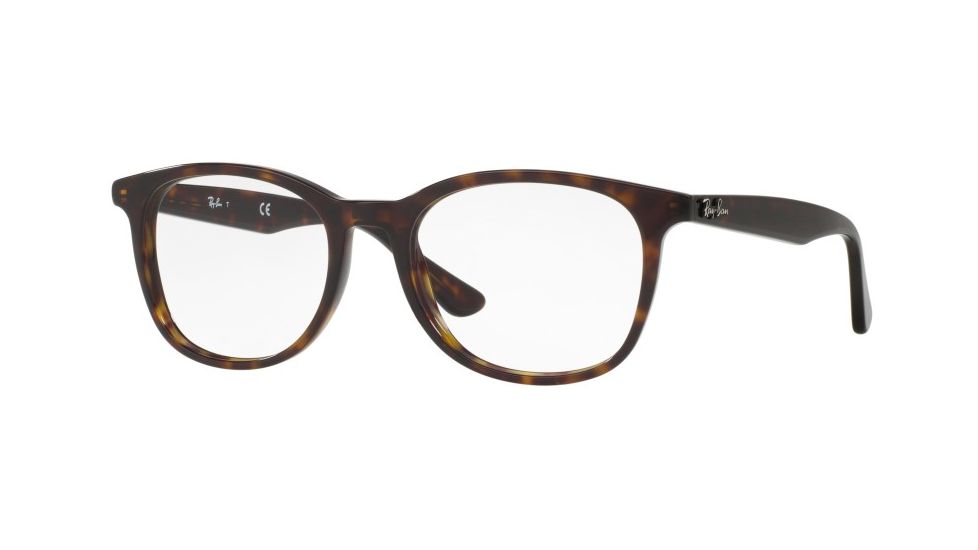 Ray-Ban RX5356 Single Vision Prescription Eyeglasses 2012-52 - Shiny Havana Frame
