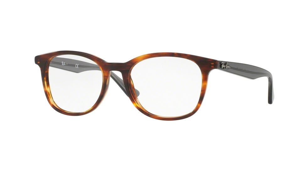 Ray-Ban RX5356 Single Vision Prescription Eyeglasses 5607-52 - Shiny Havana Frame