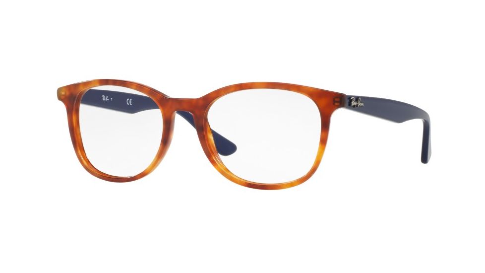Ray-Ban RX5356 Single Vision Prescription Eyeglasses 5609-52 - Shiny Red Havana Frame