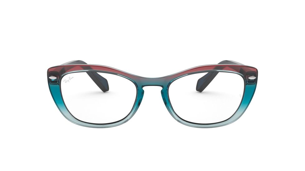 Ray-Ban RX5366 Prescription Eyeglasses, 52mm, Tri Grad Blue/Red/Azure, RX5366-5834-52-SV