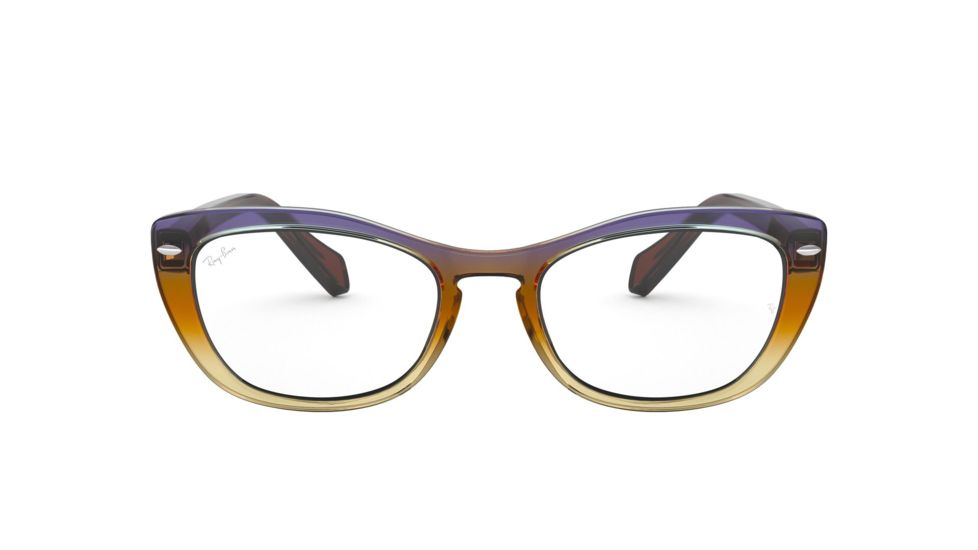 Ray-Ban RX5366 Prescription Eyeglasses, 52mm, Tri Gradient Brown/Violet/Yellow, RX5366-5836-52-SV