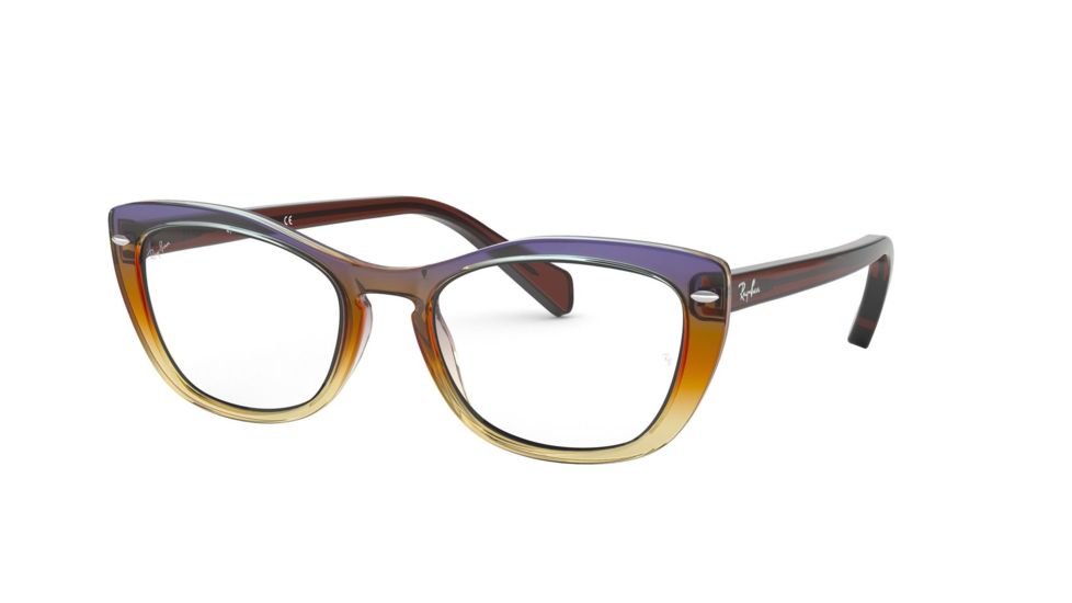 Ray-Ban RX5366 Prescription Eyeglasses, 52mm, Tri Gradient Brown/Violet/Yellow, RX5366-5836-52-SV