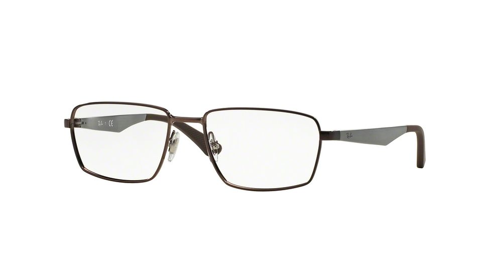 Ray-Ban RX6334 Progressive Prescription Eyeglasses 2511-53 - Shiny Dark Brown Frame