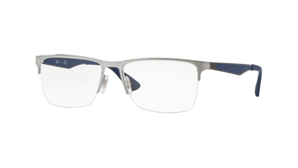 Ray-Ban RX6335 Bifocal Prescription Eyeglasses, 56mm, Satin Gunmetal, RX6335-3012-56-BI
