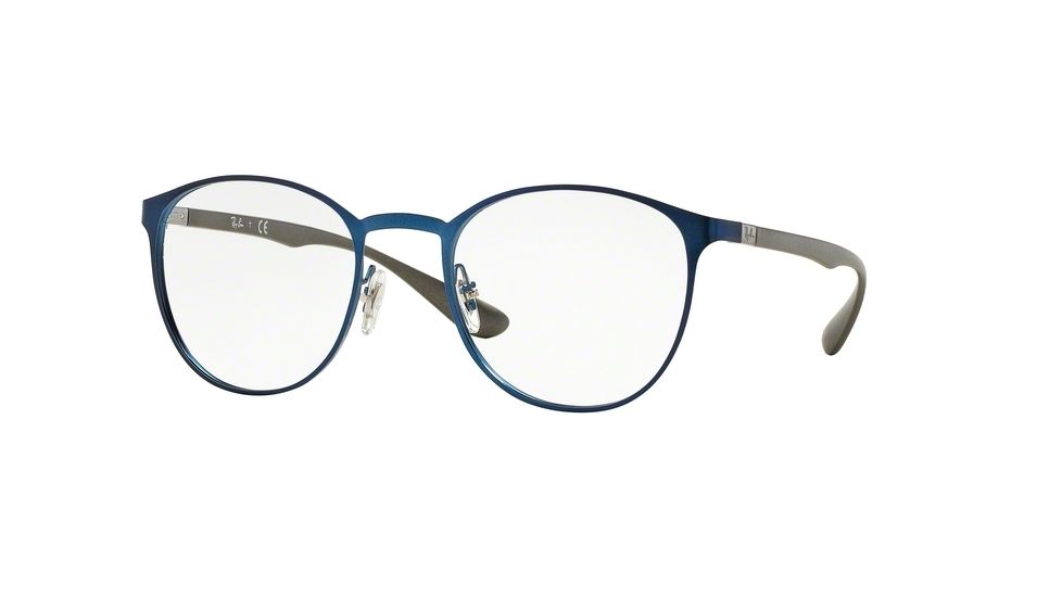 Ray-Ban RX6355 Single Vision Prescription Eyeglasses 2510-50 - Matte Dark Blue Frame