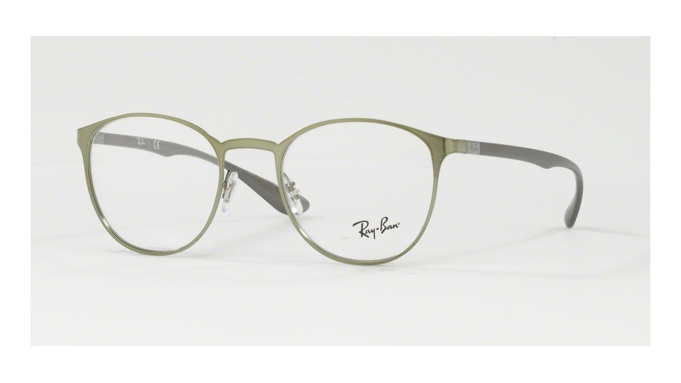 Ray-Ban RX6355 Single Vision Prescription Eyeglasses 2923-50 - Brushed Green Frame