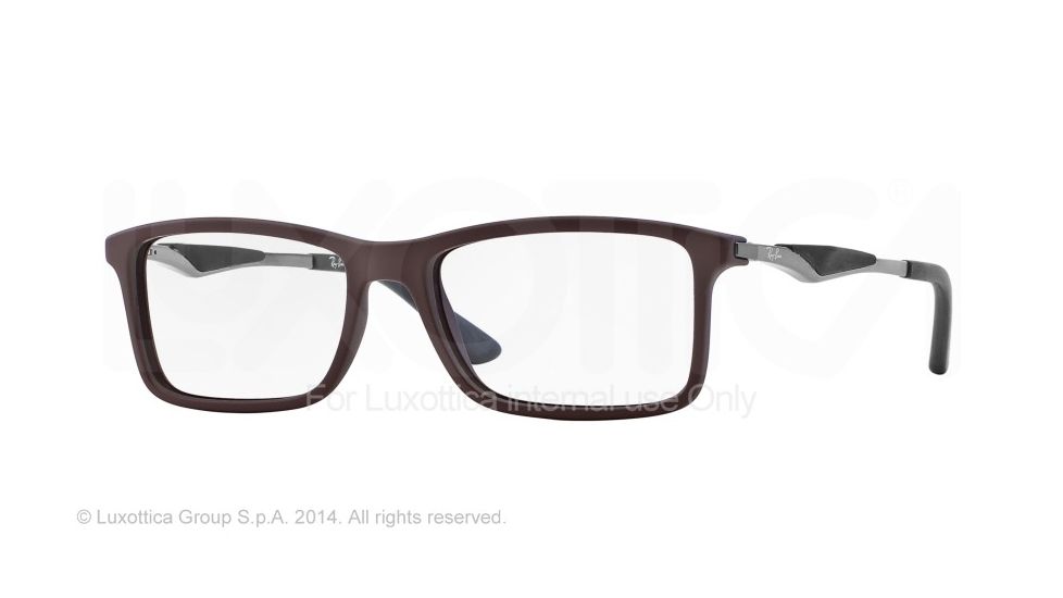 Ray-Ban RX7023 Eyeglass Frames 5258-53 - Top Brown On Matte Black Frame