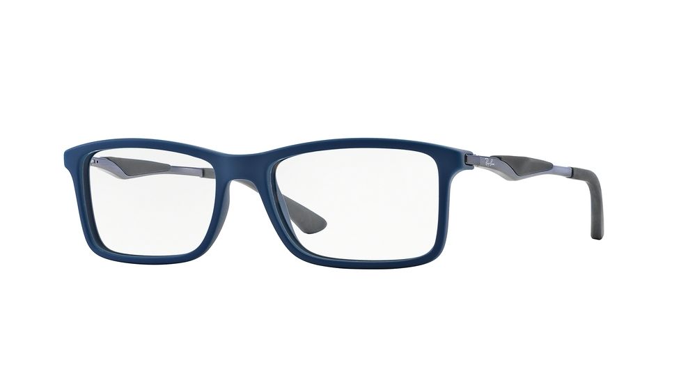 Ray-Ban RX7023 Eyeglass Frames 5260-55 - Top Blue On Matte Dark Grey Frame