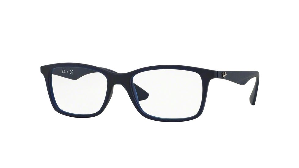 Ray-Ban RX7047 Eyeglass Frames 5450-56 - Matte Trasp Blue Frame