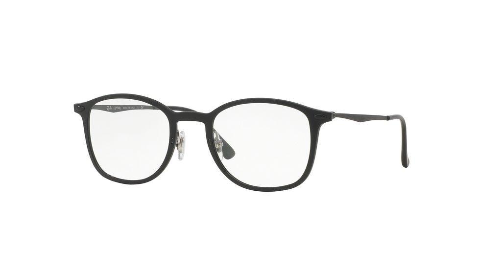 Ray-Ban RX7051 Single Vision Prescription Eyeglasses 2077-47 - Matte Black Frame