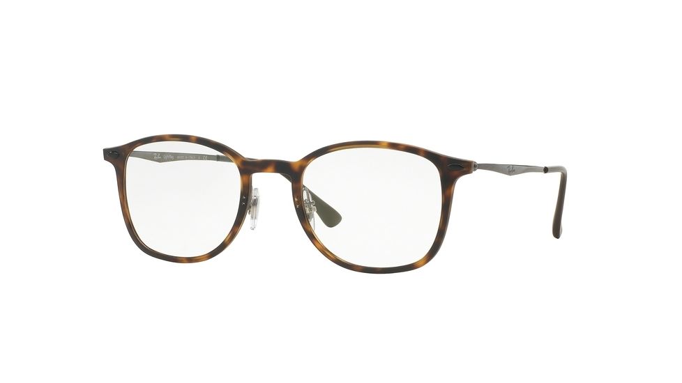 Ray-Ban RX7051 Single Vision Prescription Eyeglasses 5200-47 - Matte Havana Frame