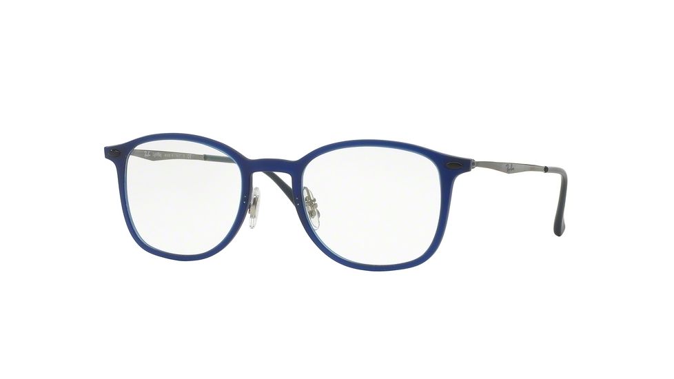 Ray-Ban RX7051 Single Vision Prescription Eyeglasses 5451-47 - Matte Dark Blue Frame