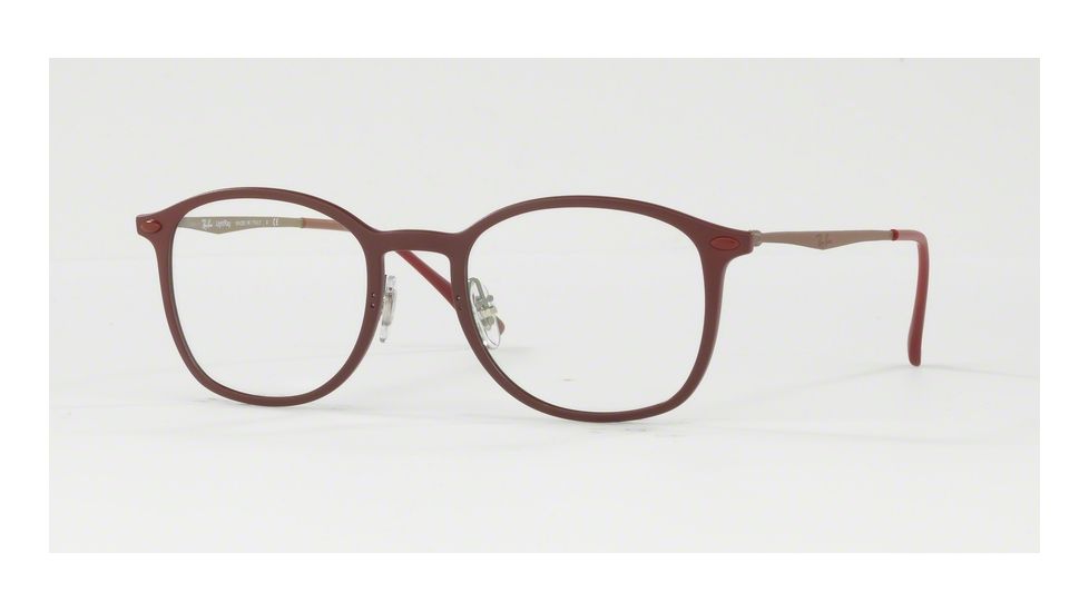 Ray-Ban RX7051 Single Vision Prescription Eyeglasses 5689-49 - Matte Bordo' Frame