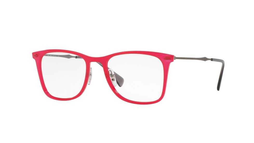 Ray-Ban RX7086 Bifocal Prescription Eyeglasses 5641-49 - Red Frame