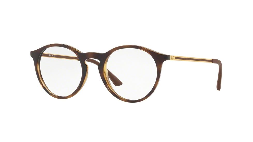 Ray-Ban RX7132 Single Vision Prescription Eyeglasses 2012-48 - Havana Frame